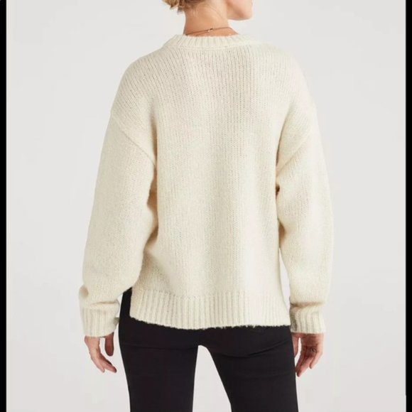 Step Hem Teddy Sweater by 7 For All Mankind - Picture 3 of 6